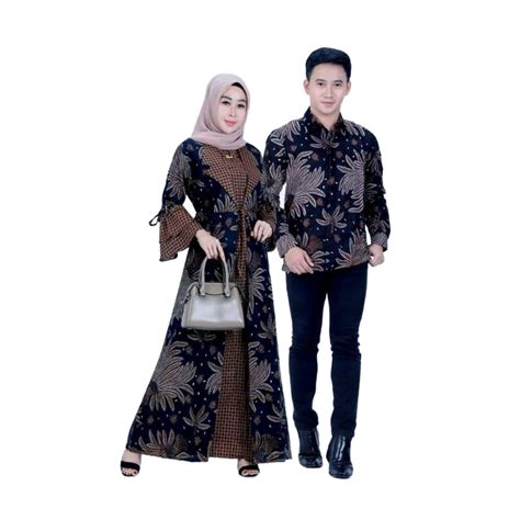 Jual COD BAJU BATIK COUPLE MODERN SARIMBIT BATIK COUPLE GAMIS BATIK