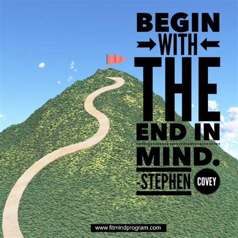 Begin with the End in Mind - Stephen Covey