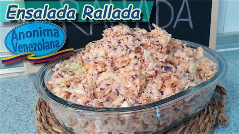 Ensalada Rallada Venezolana RECETA PASO A PASO Ensalada De Col Y