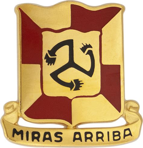 111th Air Defense Artillery Brigade Unit Crest Miras Arriba