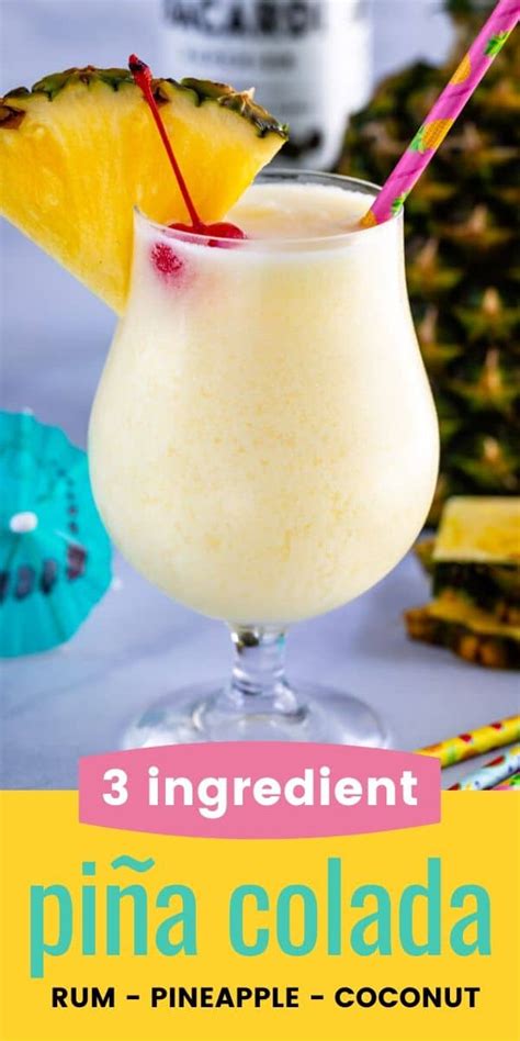 Easy Pina Colada Recipe Only 3 Ingredients Crazy For Crust