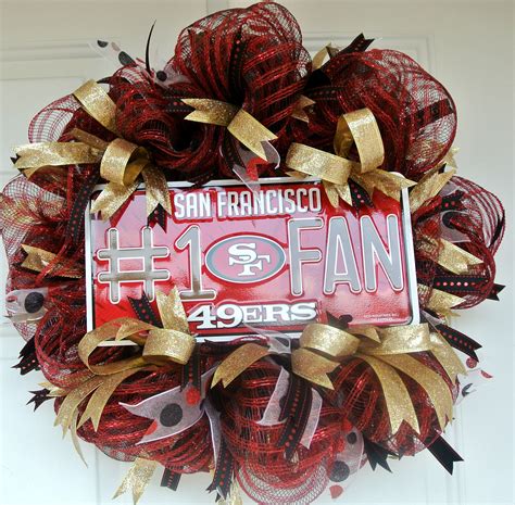 San Francisco 49ers Wreath Adoorable Wreaths By Melissa 49ers Wreath