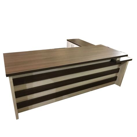 Engineered Wood L Shaped Wooden Office Table With Storage At Rs