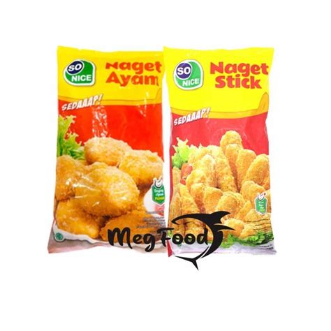 Jual So Nice Chicken Nugget Sedap Naget Ayam Stick 1 Kg Shopee