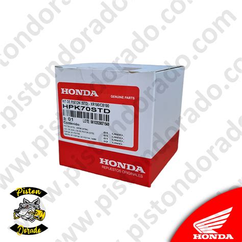 Kit De Piston Estandar Cb190r Y Xr190 Honda Piston Dorado