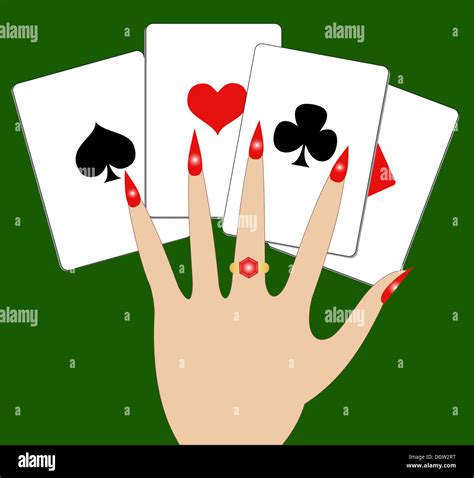 Hand With Playing Cards Stock Photo Alamy