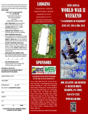 Fillable Online Mid Atlantic Air Museum S World War Ii Weekend Fax