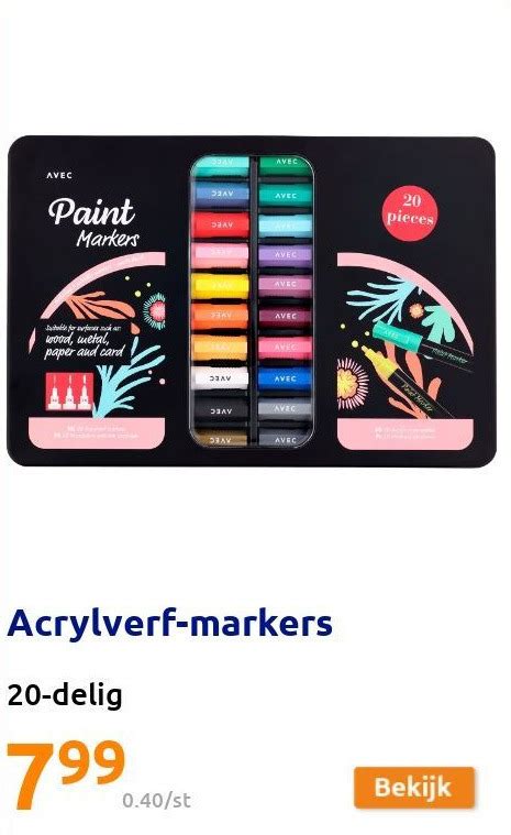 Acrylverf Markers Aanbieding Bij Action