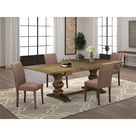 Lark Manor Privett Removable Leaf Solid Wood Dining Set Wayfair