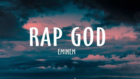 Eminem Rap God Lyrics Youtube