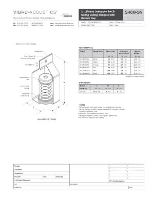 Fillable Online Shcb Sn Spring Ceiling Hangers With Vibro Acoustics