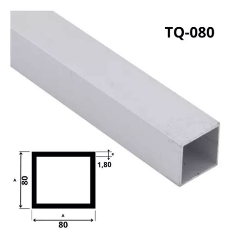 Tubo Perfil Quadrado De Alumínio 80 X 80 Mm 50 Cm Parcelamento sem