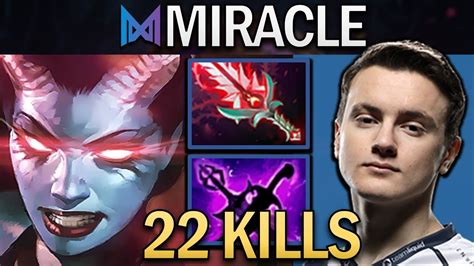 Queen Of Pain Dota 2 Gameplay Nigma Miracle With 22 Kills YouTube