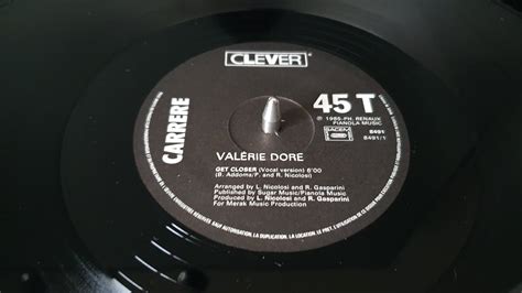 Valérie Dore Get Closer Vinyl Maxi 45 Tours 1985 Youtube