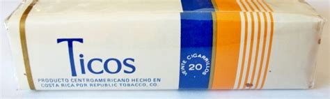 Ticos Filtros King Size Vintage Costa Rican Cigarette Pack