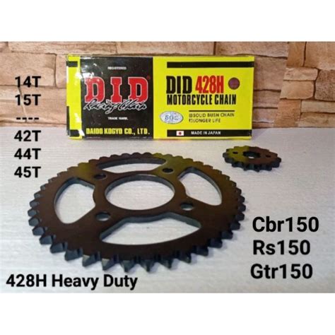 New Shopee Acct Honda Rs Gtr Cbr Heavy Duty Sprocket Set