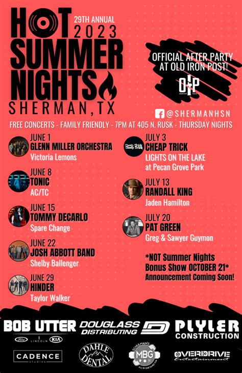 Hot Summer Nights Sherman Tx 2024 Gwen Pietra