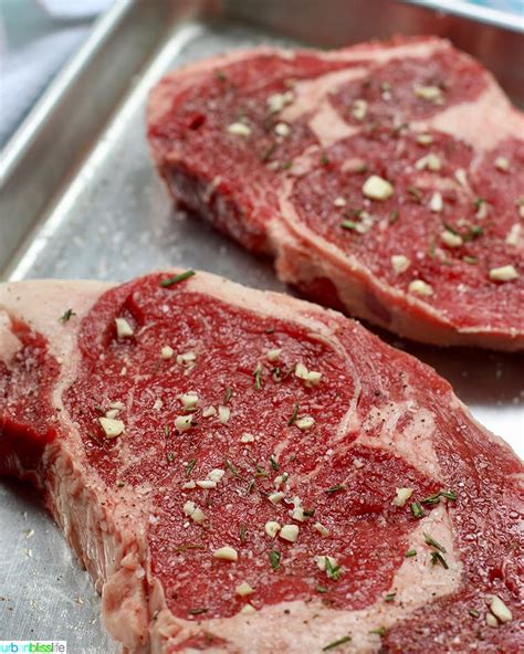 Rib Eye Steaks Seasoned Close Up Urban Bliss Life