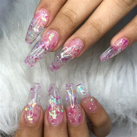 Encapsulated Glitter By Steph Cute Nails Pink Nails Encapsulated Nails