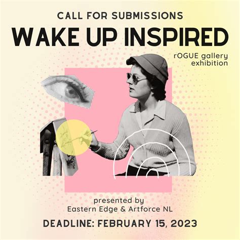 Wake Up Inspired Call For Submissions 2023 Eastern Edge Gallery