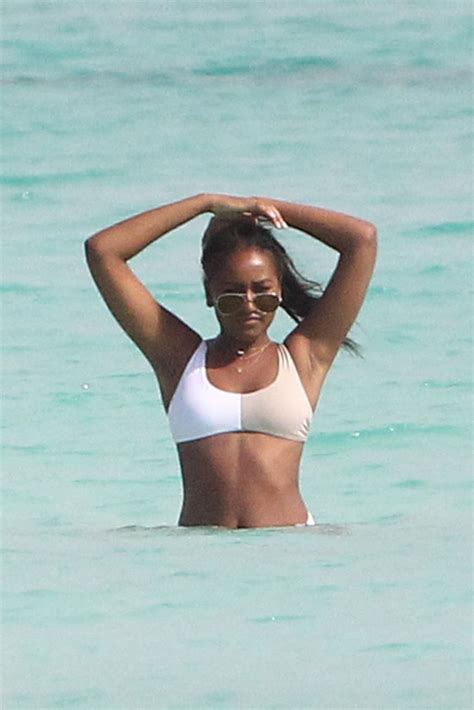 Sasha Obama In Bikini At A Beach In Cancun Hawtcelebs