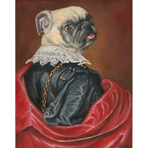 Pug Art Print “Bunsen Bean” – Old World Pet Portraits