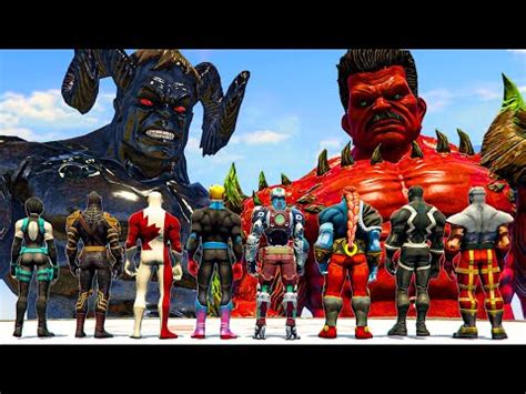 Red Hell Hulk X Black Hulk Lucifer Vs Villains Army What If Youtube