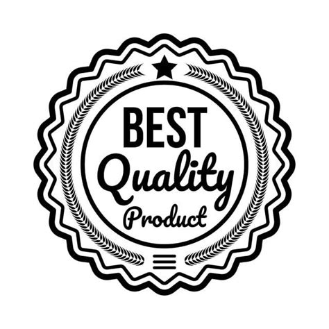 Premium Quality Label In Black And White Oval Frame