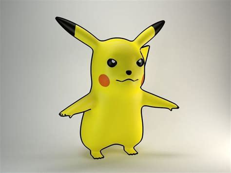 D Model Pikachu Pokemon Rigged And Morphed Vr Ar Low Poly Cgtrader