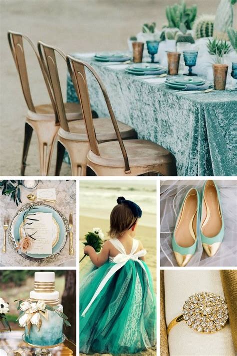 Turquoise and Gold Wedding Inspiration | Gold wedding inspiration, Teal ...