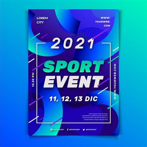 Plantilla De Cartel De Evento Deportivo 2021 Vector Gratis