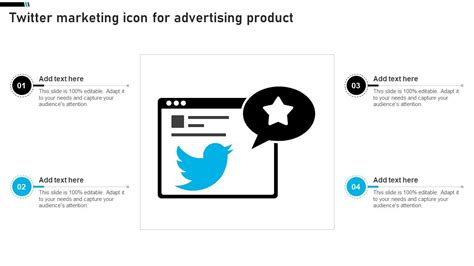 Twitter Marketing Icon For Advertising Product