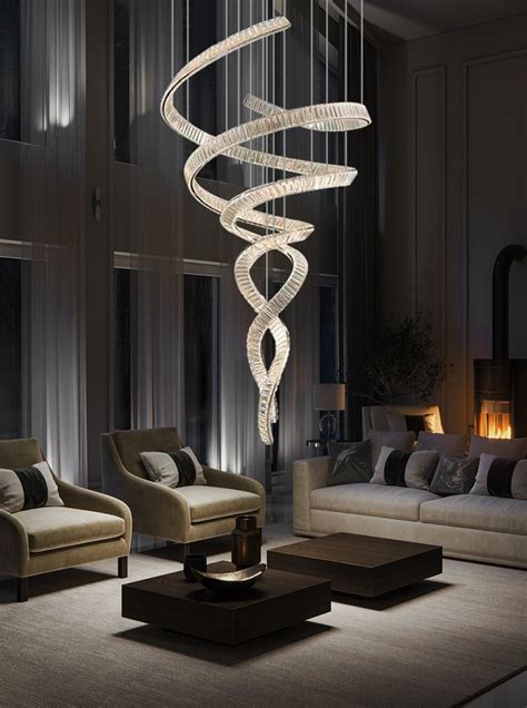 Nordic Villa Ceiling Living Room Led Chandelier Crystal Lamp Pendant