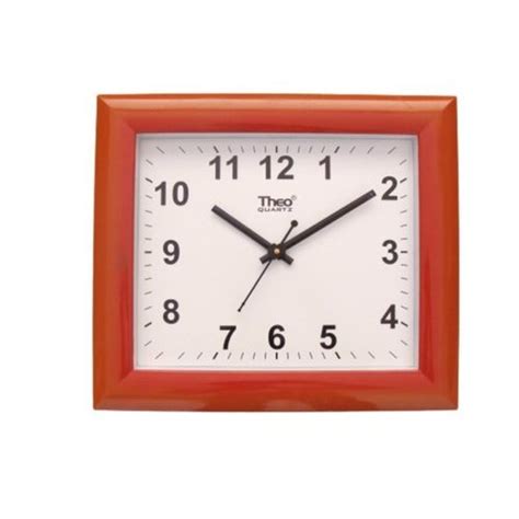 Theo Quartz Analog Plastic Wall Clock Size 227x227x38 Mm At Rs 235 In