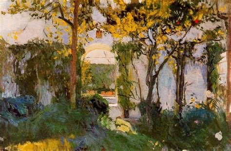 My Wife and Daughters in the Garden Joaquín Sorolla WikiArt org