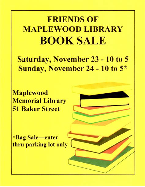 Book Sale - Friends of Maplewood Library - The Village Green