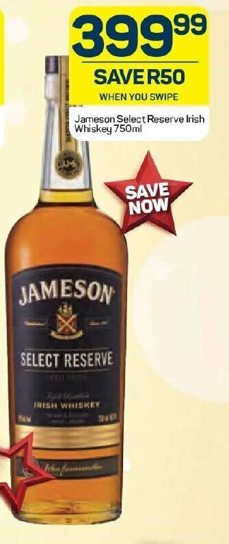 Jameson Select Reserve Irish Whiskey 750ml Offer At Pick N Pay Liquor