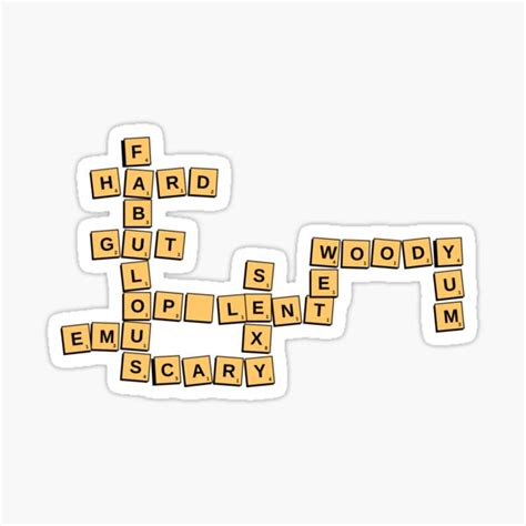 Sexy Scrabble Sticker For Sale By Mazymadeit Redbubble