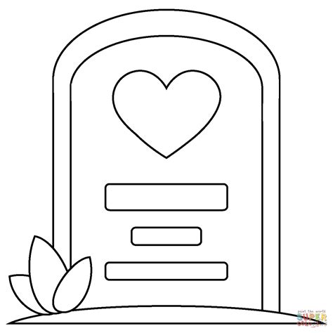 To Print Headstone-emoji-coloring-page