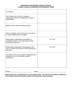 Fillable Online SPC Dispensation Request Form 2020 The Stukeleys