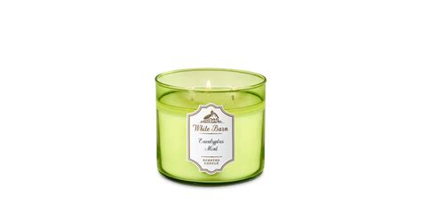 Bath And Body Works White Barn Eucalyptus Mint Wick Candle Relaxing