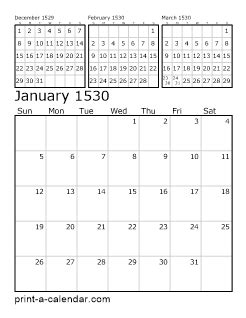 Download 1530 Printable Calendars