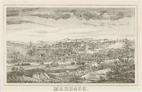 gesamtansicht von marbach  neckar kunst grafik poster