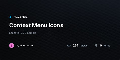 Context Menu Icons StackBlitz