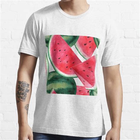 Juicy Watermelon Watercolor Tropical Fruit T Shirt For Sale By Epine