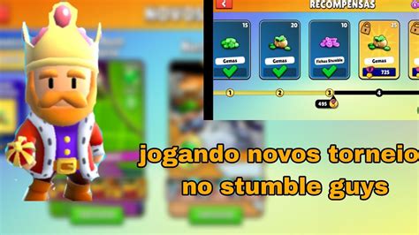 Jogando Novos Torneios No Stumble Guys Recompensas Melhores Youtube