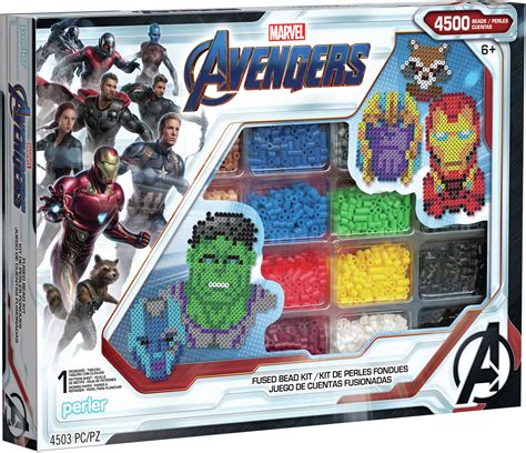 Perler Deluxe Fused Bead Kit Avengers 4500 Pieces And 1 Pegboard