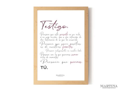 Laminas Para Testigos De Boda MARTINA Design And Paper