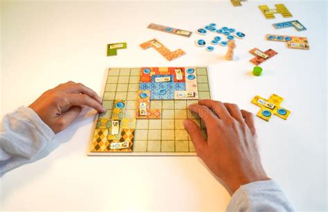 Playing A Board Game At Home Educational Hobbies In Leisure Stock