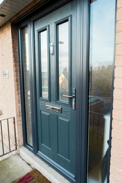 Anthracite Grey Virtuoso Clifton Composite Door With Matching Sidelights Available From